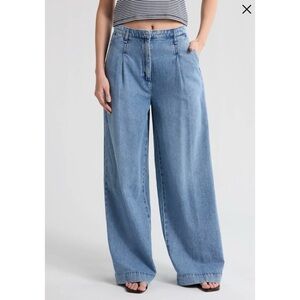 NWT Rag & Bone Aurora Pleated Wide-Leg Trouser Jeans Blue size 29